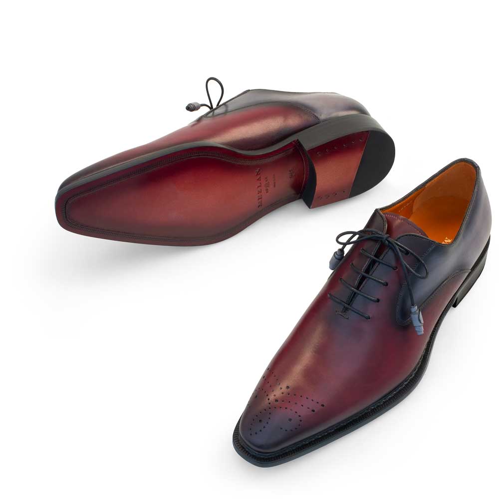 Two-Tone Plain Toe Lace Up