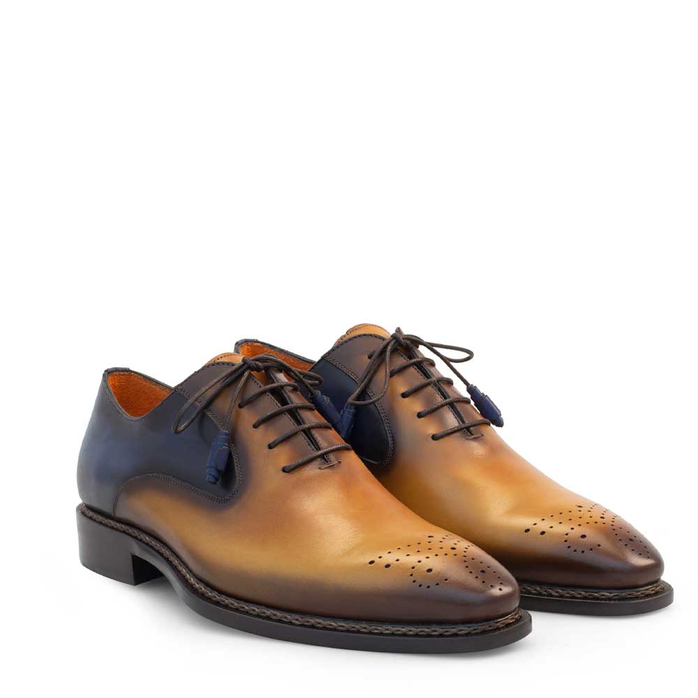 Two-Tone Plain Toe Lace Up