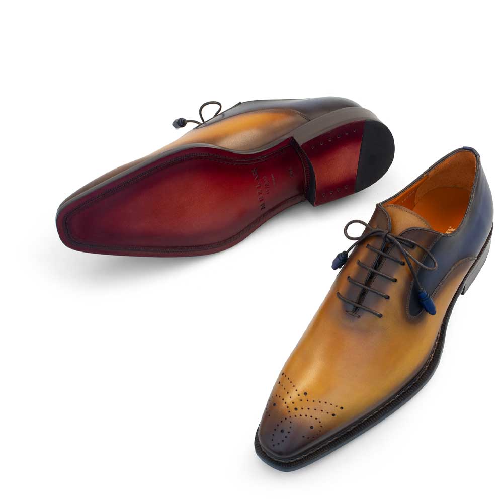Two-Tone Plain Toe Lace Up