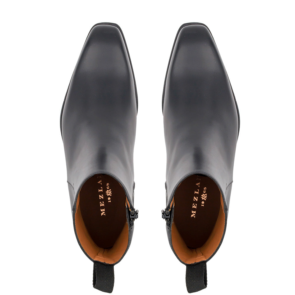 Leather Plain Toe Boot