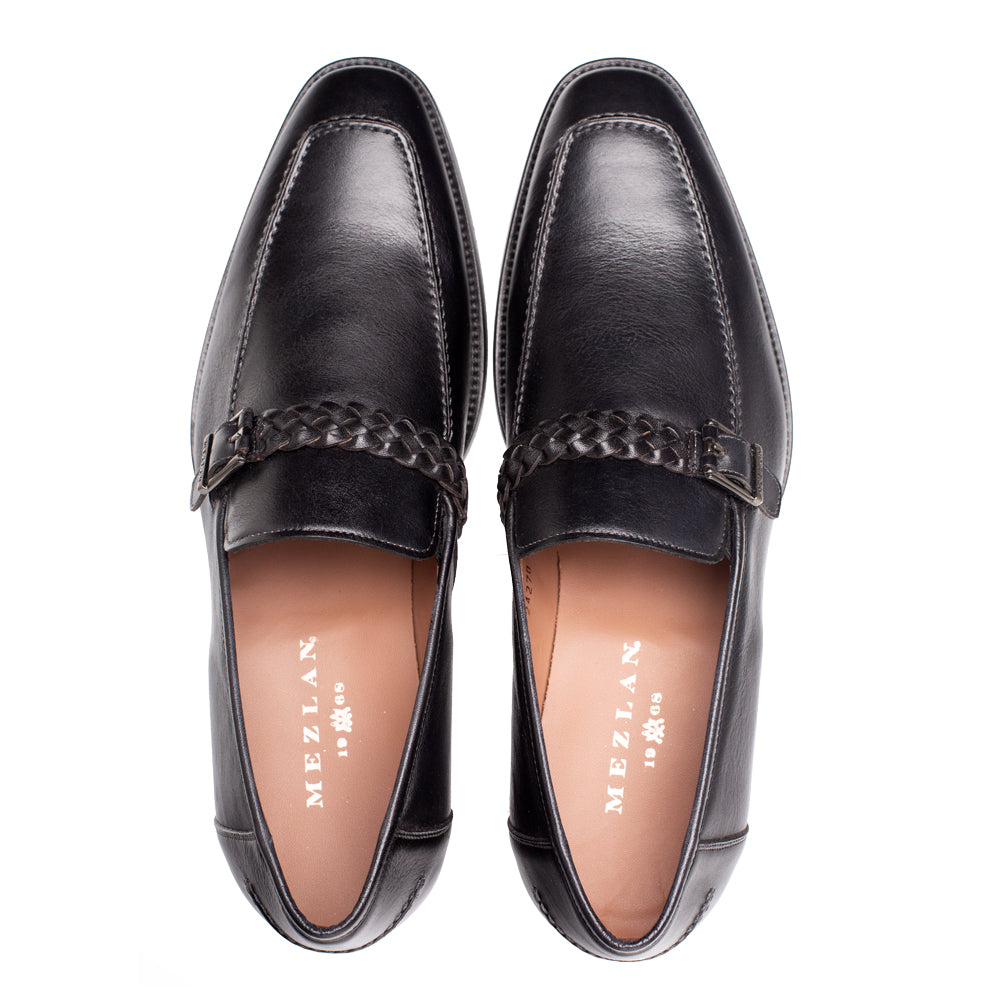 Braided Ornament Leather Slip On