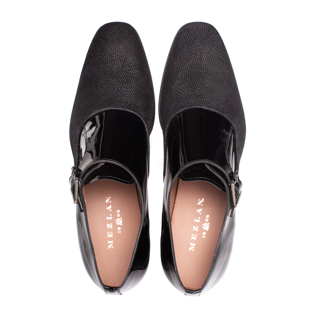 Glass Suede/Patent Formal Monk Strap