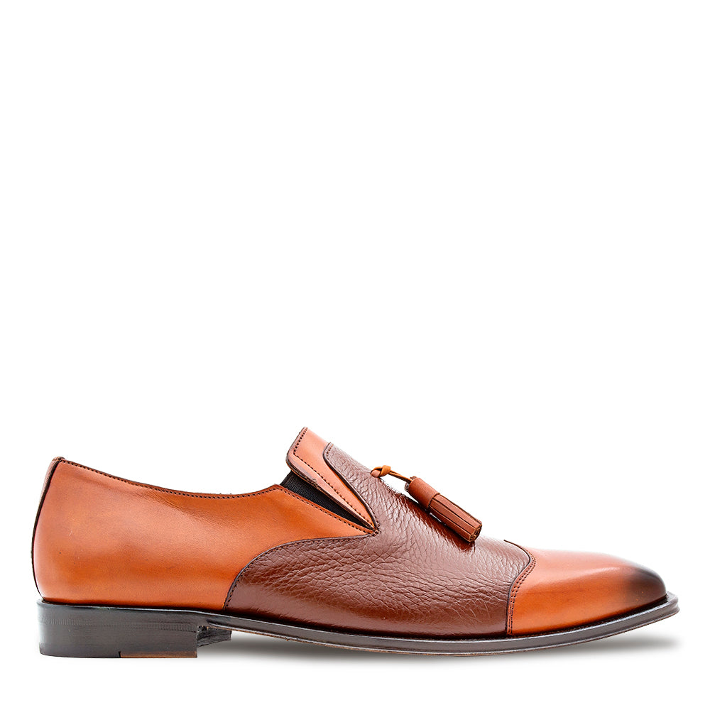 Textured Calf Tasseled Slip on