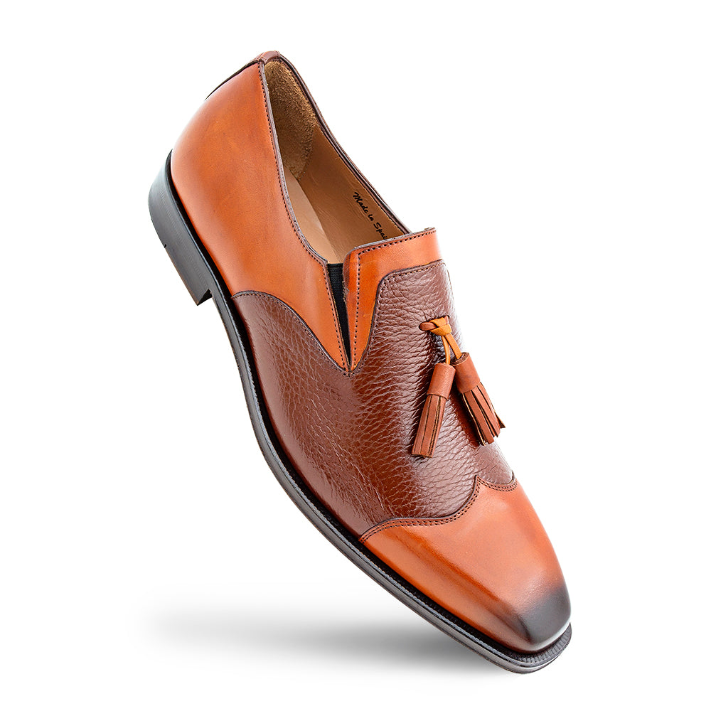 Textured Calf Tasseled Slip on