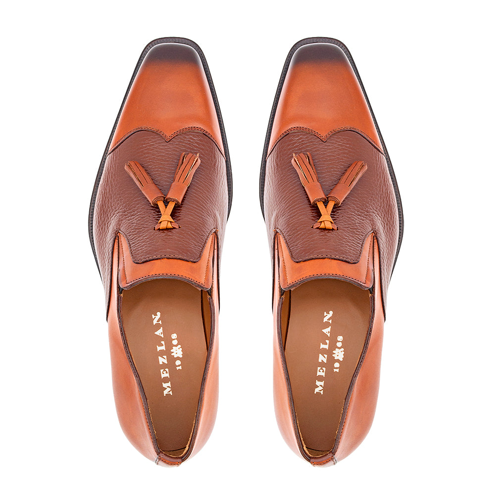 Textured Calf Tasseled Slip on