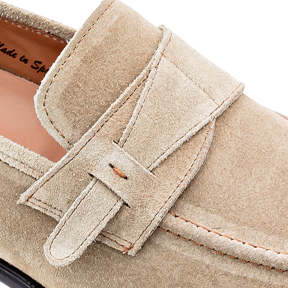 Suede Side Strap Loafer