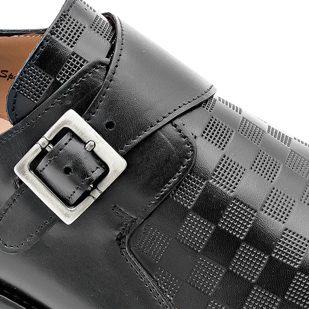Embossed Patina Calf Monk