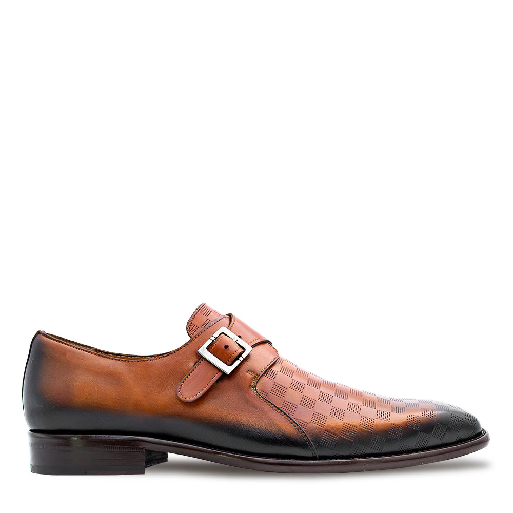 Embossed Patina Calf Monk