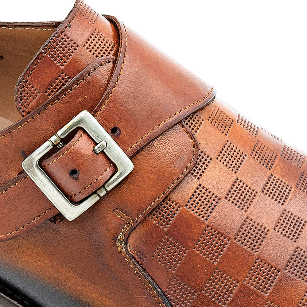Embossed Patina Calf Monk