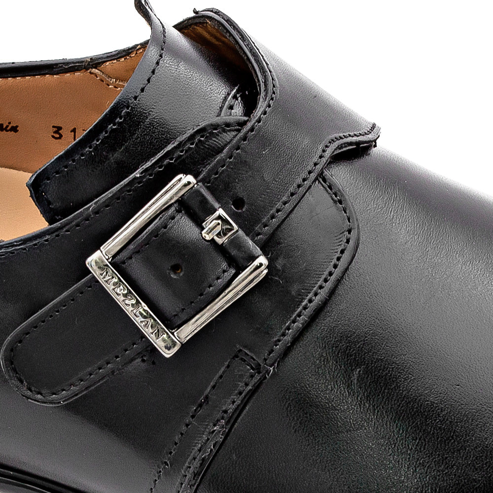 Patina Calf Plain Toe Monk Strap