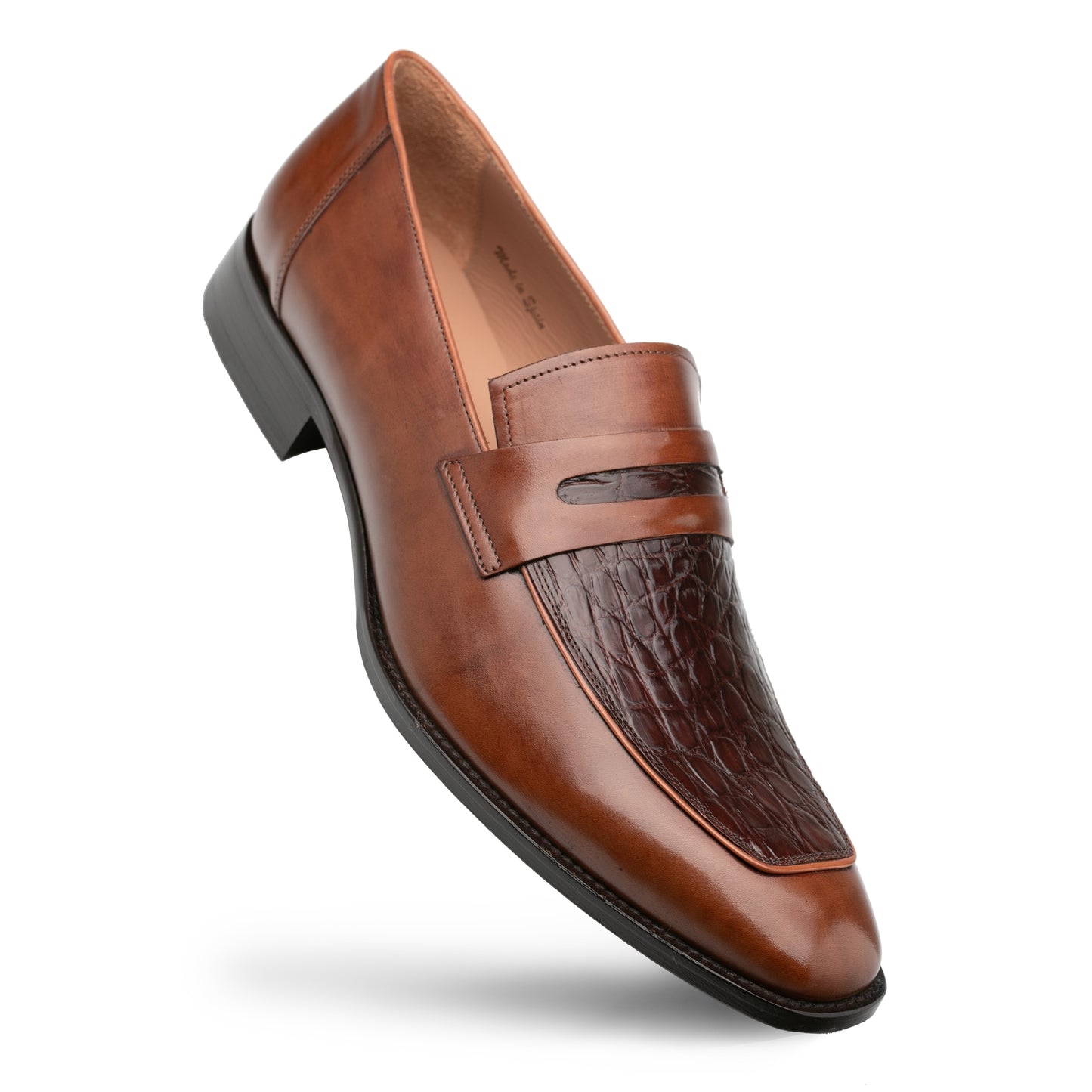Patina Calf/Crocodile Penny