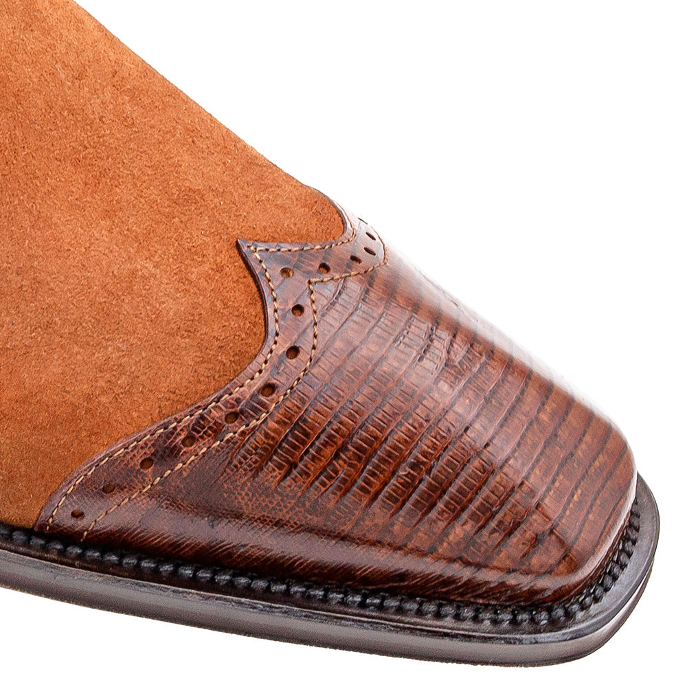 Lizard/Suede Lace Up