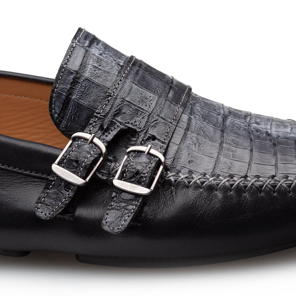Crocodile/Calf Double Buckle Moc