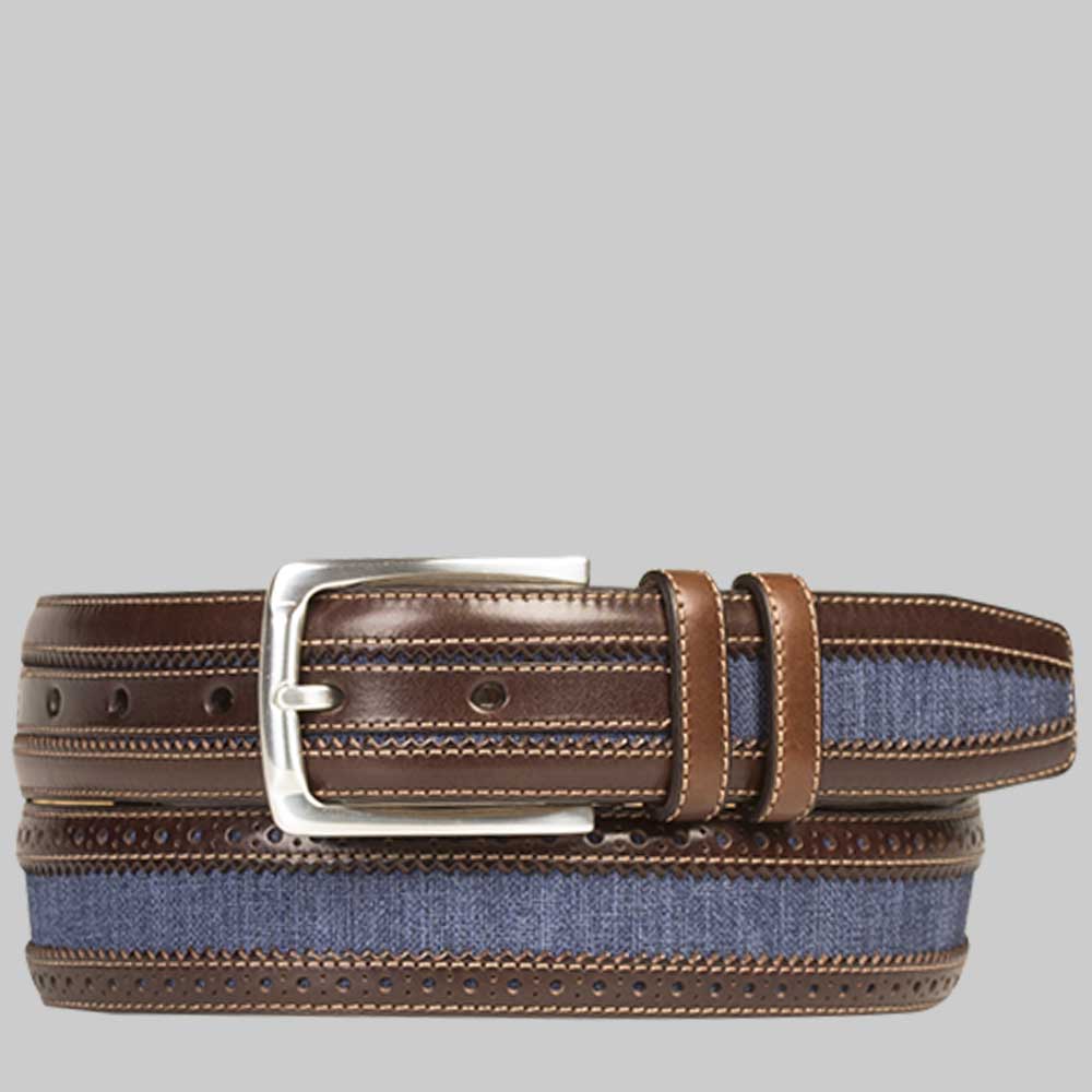 Mezlan AO10635 Belt in Brown/blue