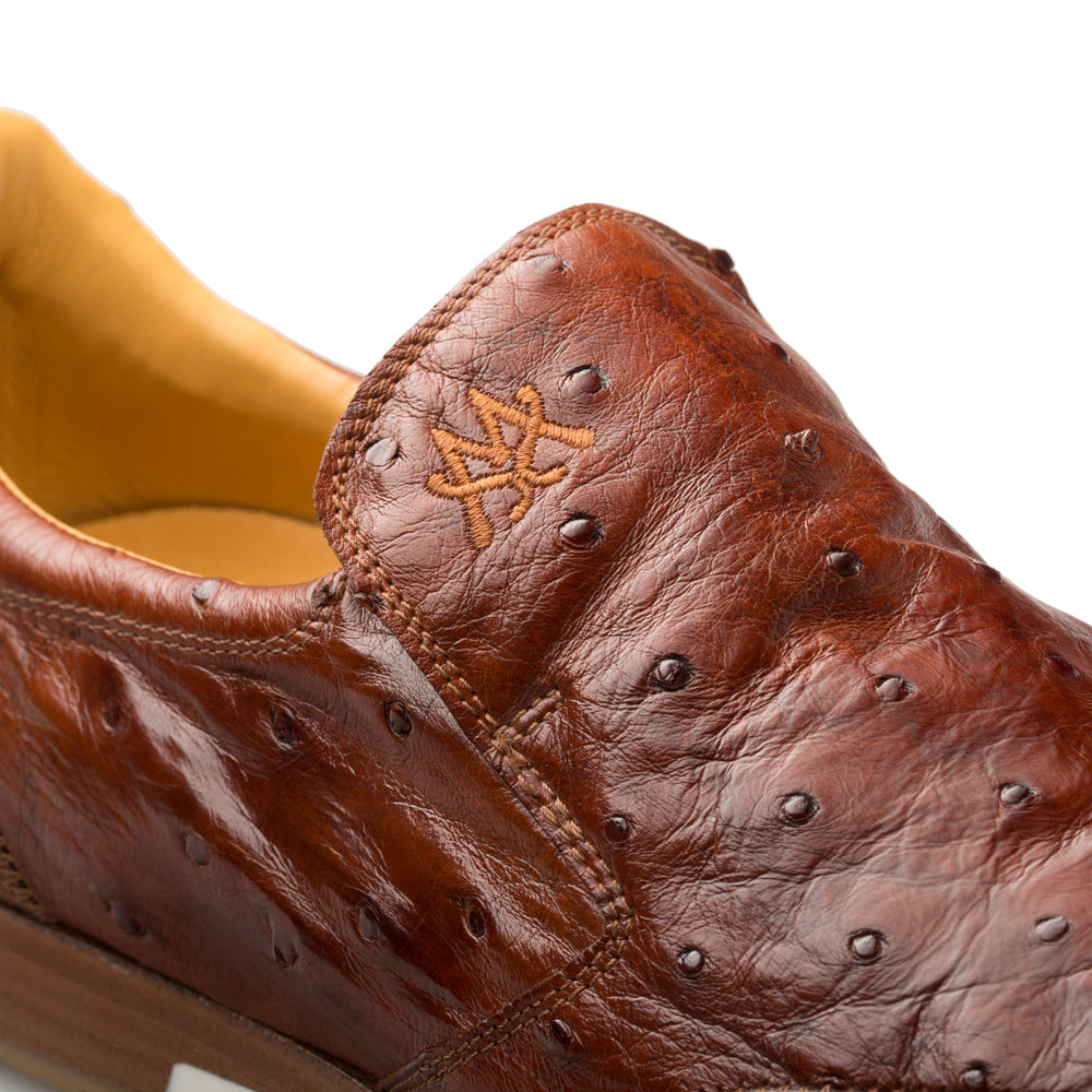 Mezlan Ostrich slip on sneaker ax812 Shoes in Cognac