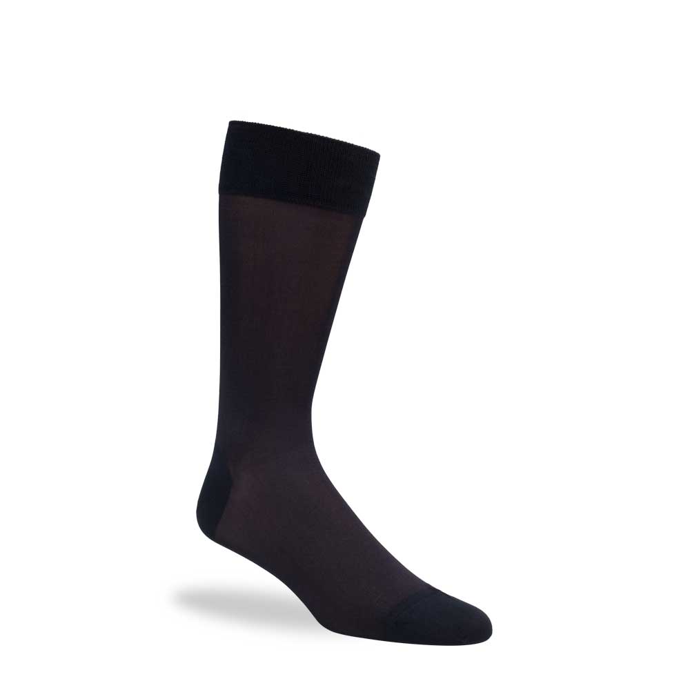 Navy Blue Men’s Designer Socks - Luxurious Silk & Egyptian Cotton – Mezlan Socks