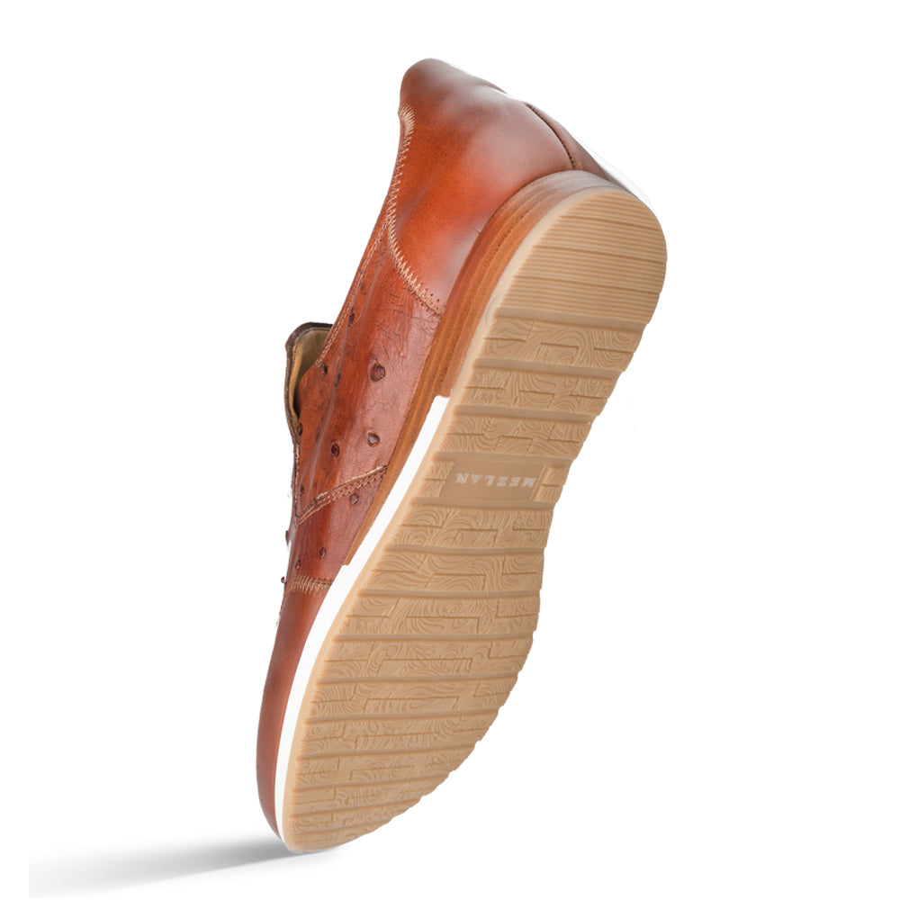 Mezlan Ostrich slip on sneaker ax812 Shoes in Cognac