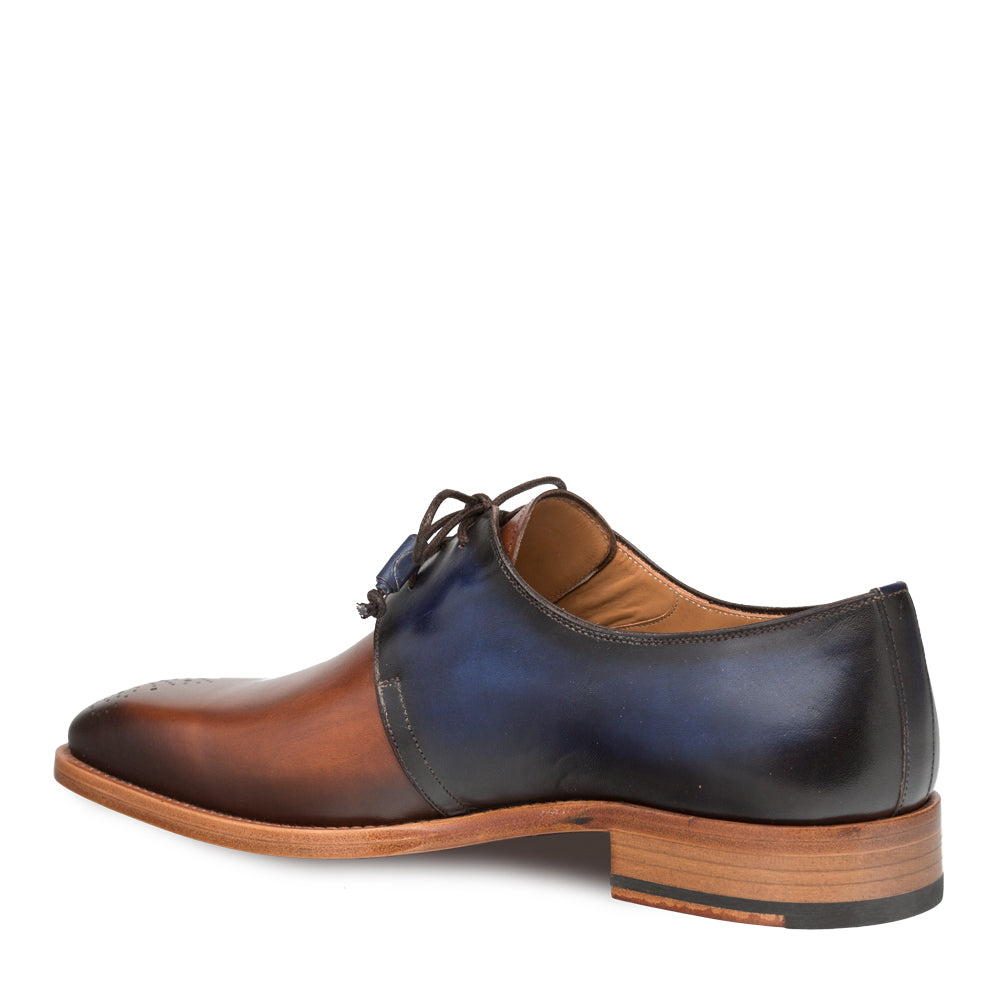 Mezlan Montes Shoes in Cognac/blue