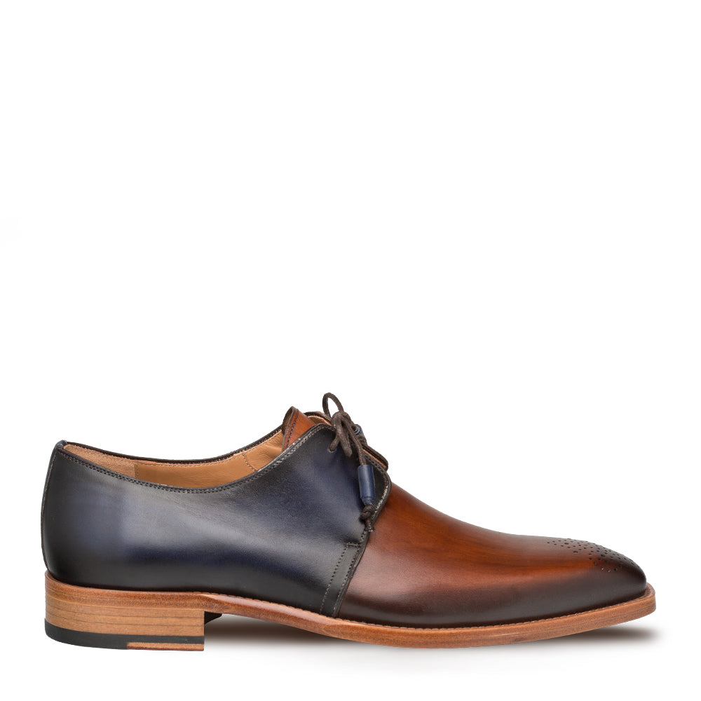 Mezlan Montes Shoes in Cognac/blue