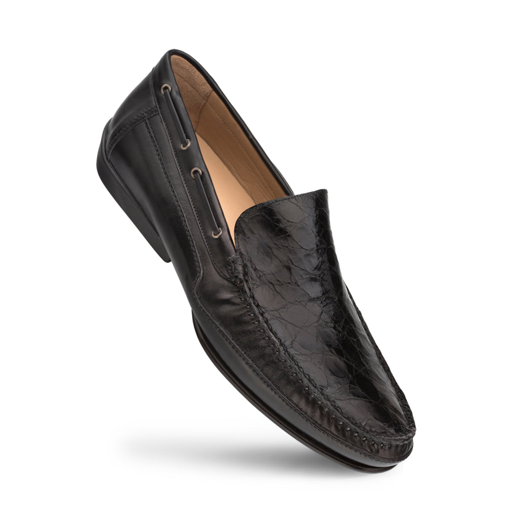 Mezlan Crocodile/leather moccasin rx602 Shoes in Black