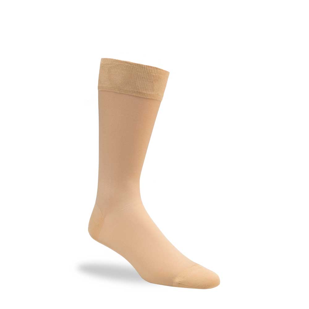 Beige Men’s Designer Socks - Luxurious Silk & Egyptian Cotton – Mezlan Socks