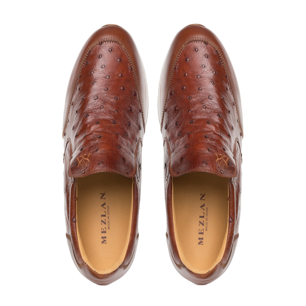 Mezlan Ostrich slip on sneaker ax812 Shoes in Cognac