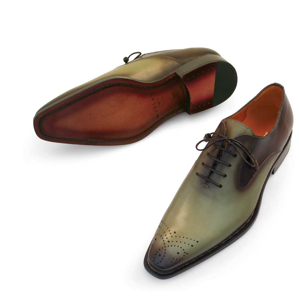 Two-Tone Plain Toe Lace Up