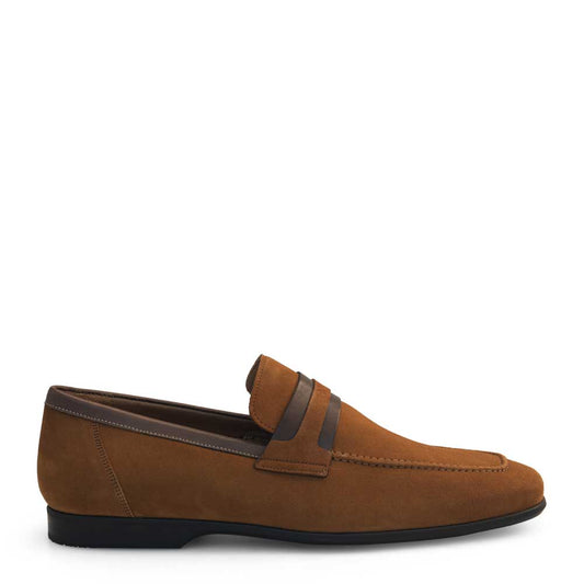 Suede Rubber Sole Loafer