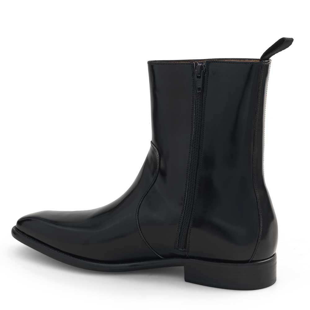High-Shine Mid-Calf Boot