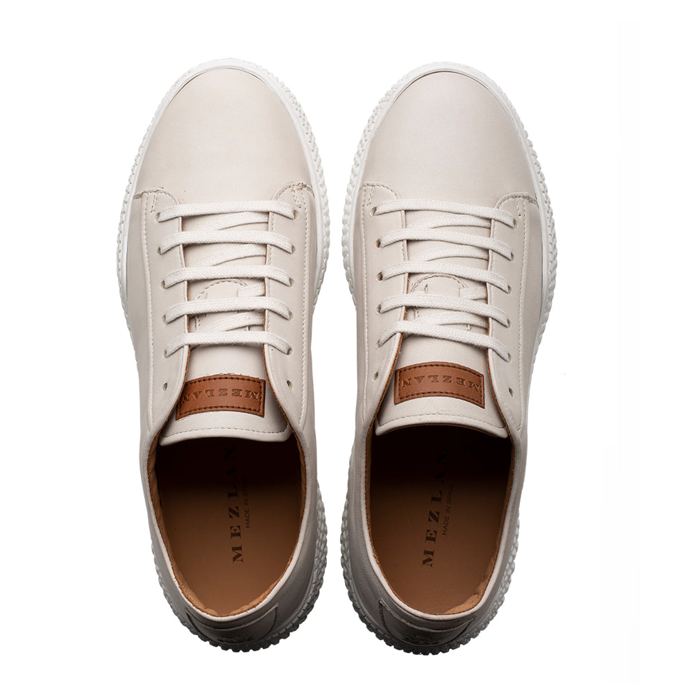 Leather Scallop Sole Sneaker