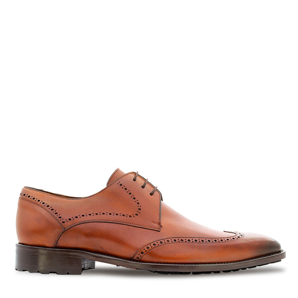 Leather Wing Tip Rubber Combination Derby