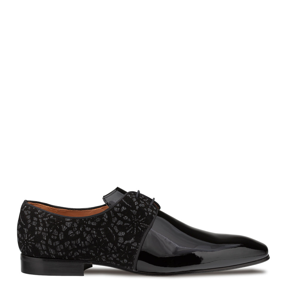 Patent Leather/Print Suede Formal Lace Up