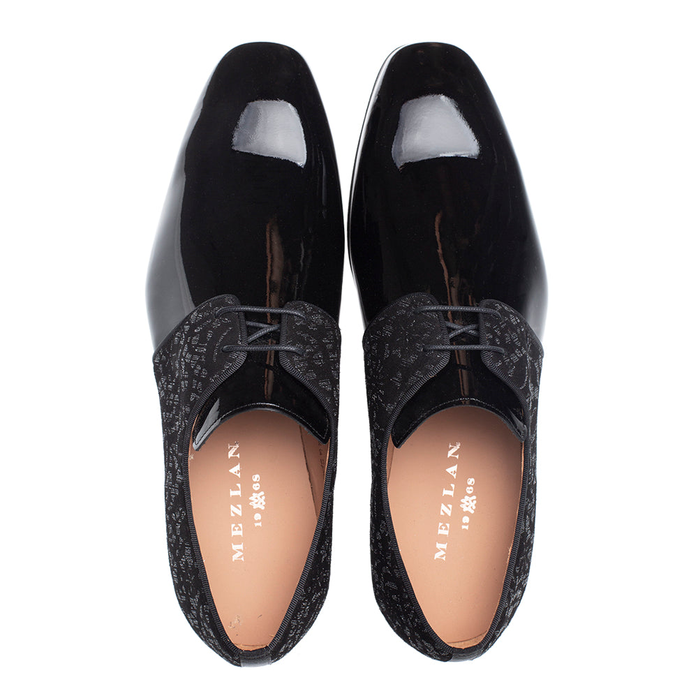 Patent Leather/Print Suede Formal Lace Up