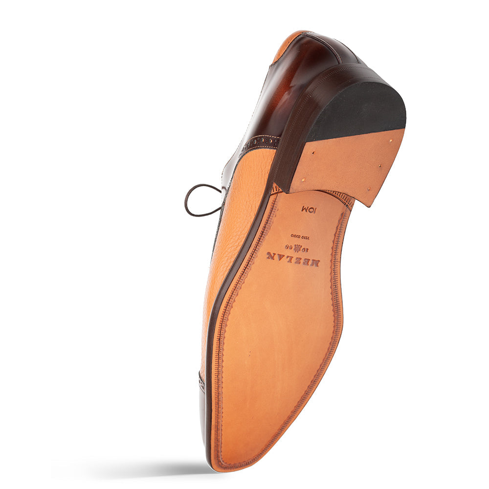 Hi-Shine Calf/Deer Cap Toe Derby