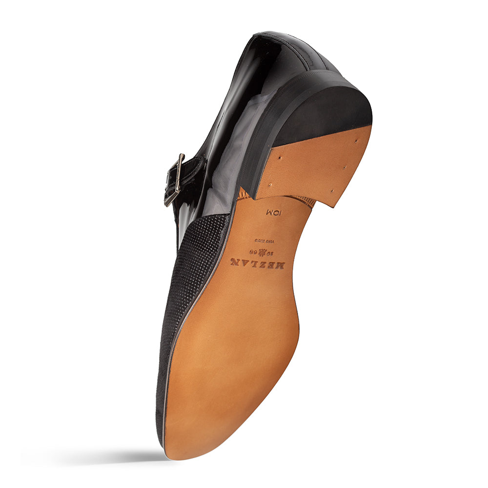 Glass Suede/Patent Formal Monk Strap – Mezlan Warehouse Glass Suede/Patent Formal Monk Strap – Mezlan Warehouse