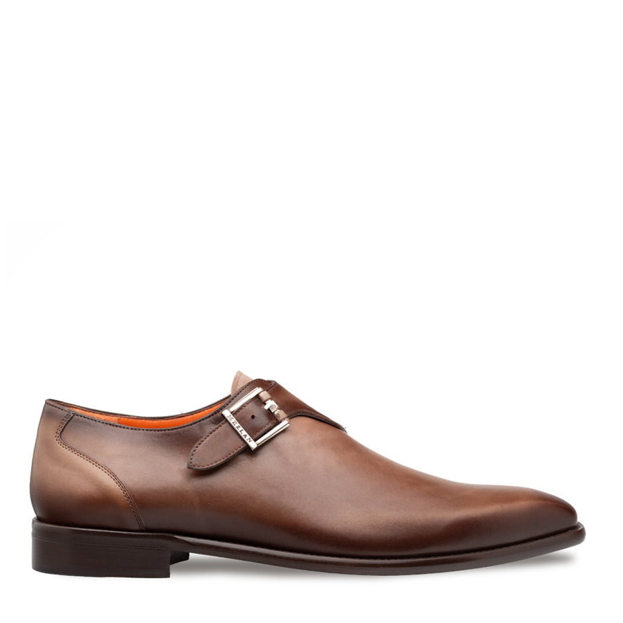 Monk Strap Mezlan Men's Shoes For Sale Patina Calf Monk Strap