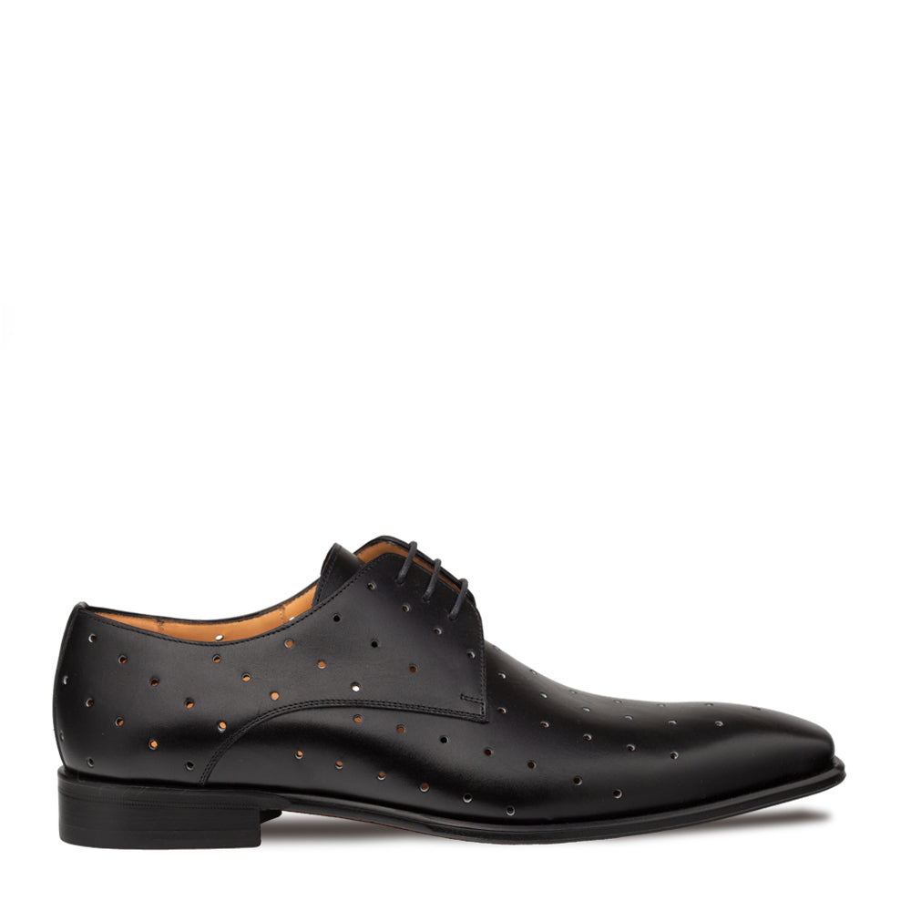 Perforated Plain Toe Lace-Up