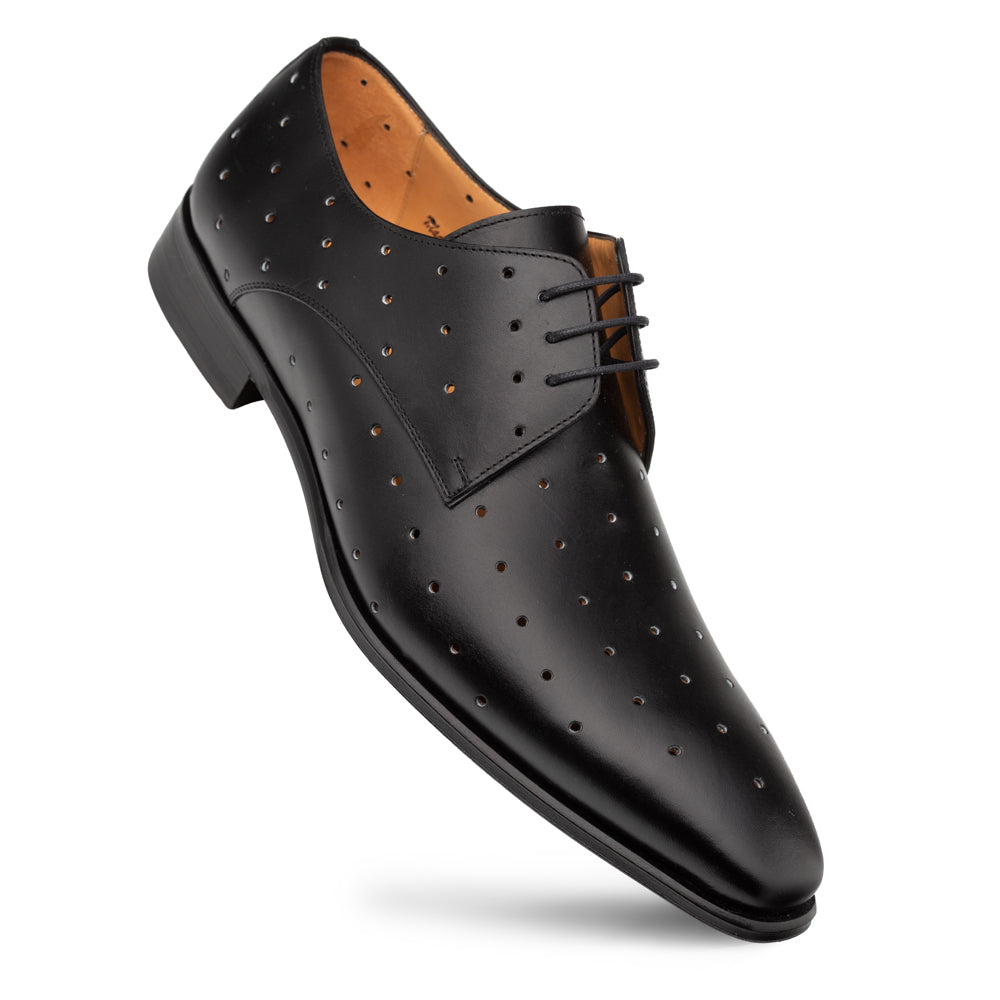Perforated Plain Toe Lace-Up