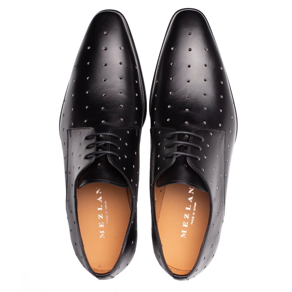 Perforated Plain Toe Lace-Up
