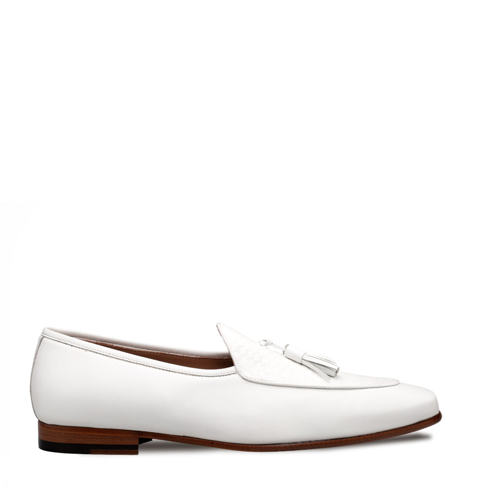 Embossed Calf Tassel Loafer