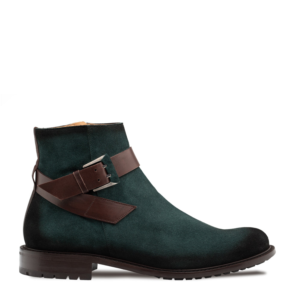 Suede/Leather Strap Boot