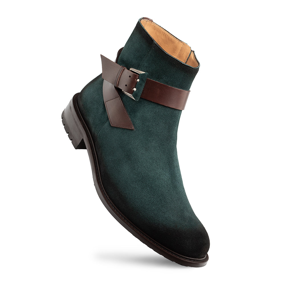 Suede/Leather Strap Boot