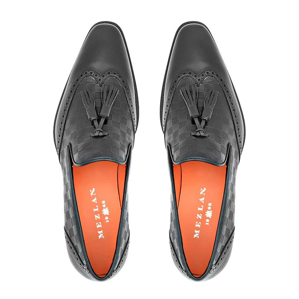 Embossed Tassel Slip On