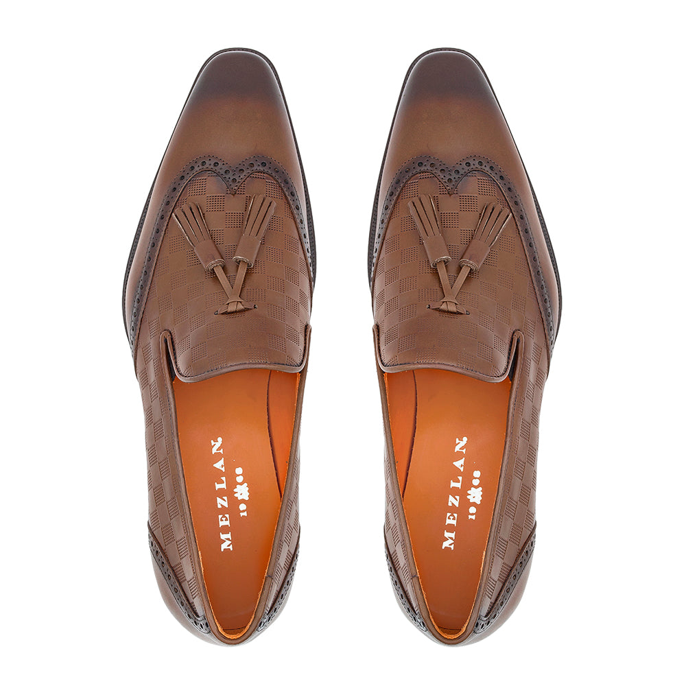 Embossed Tassel Slip On