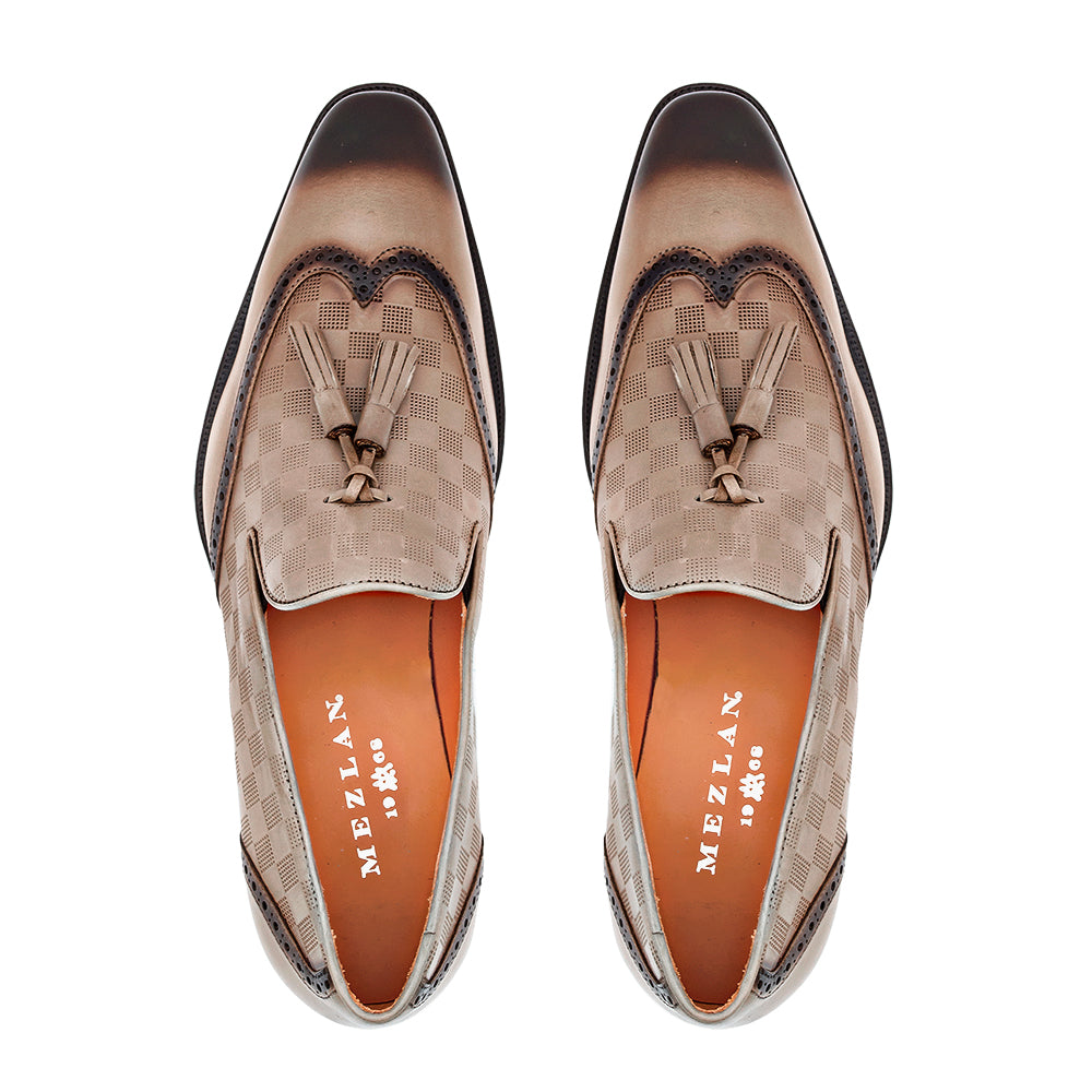 Embossed Tassel Slip On