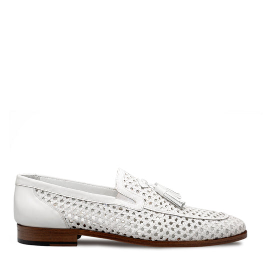 product-Woven Tassel Leather Loafer
