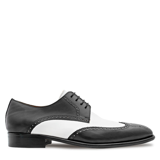 Calf/Printed Suede Derby