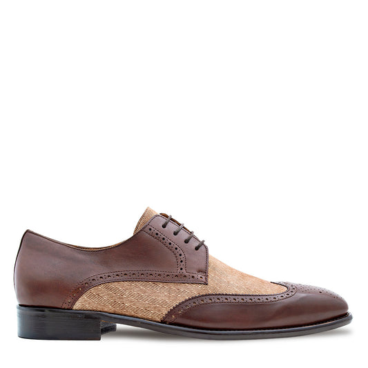 Calf/Printed Suede Derby