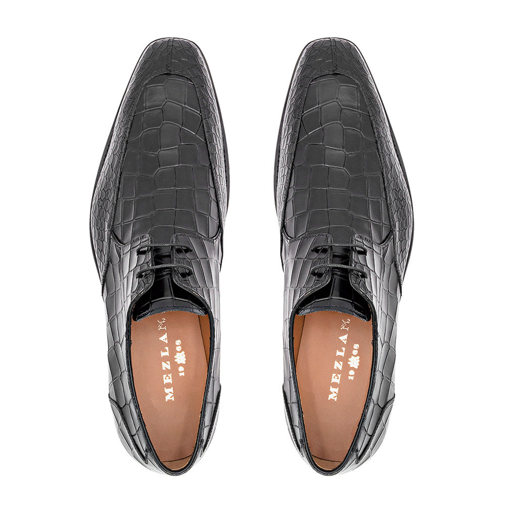 Croc Embossed Split Toe Derby