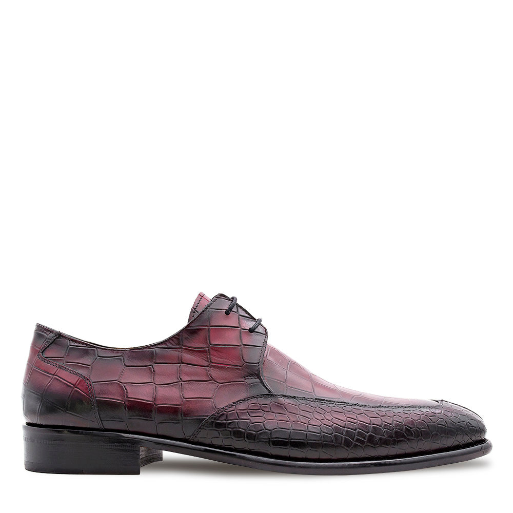 Croc Embossed Split Toe Derby
